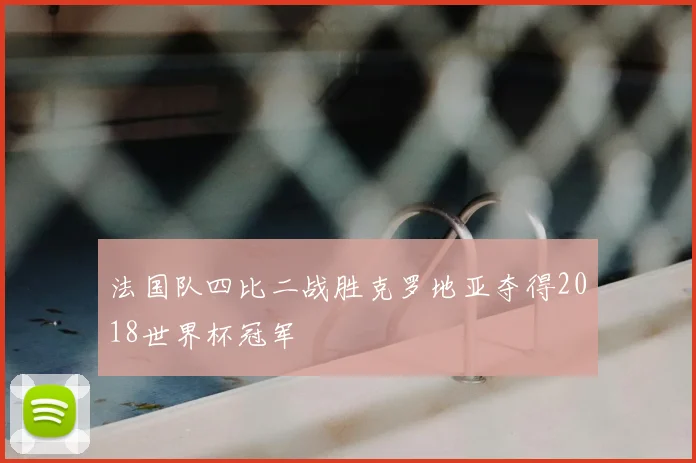 法国队四比二战胜克罗地亚夺得2018世界杯冠军